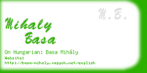 mihaly basa business card