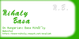 mihaly basa business card